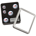 Wilson 3-Ball Tin with 6 Tees and 2 Ball Markers